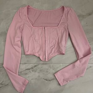 Shein pink long sleeve top